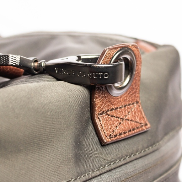 Designer Leather Duffle Bag | Nylon And Genuine Leather | Midsize Weekender - Picture 11 of 12